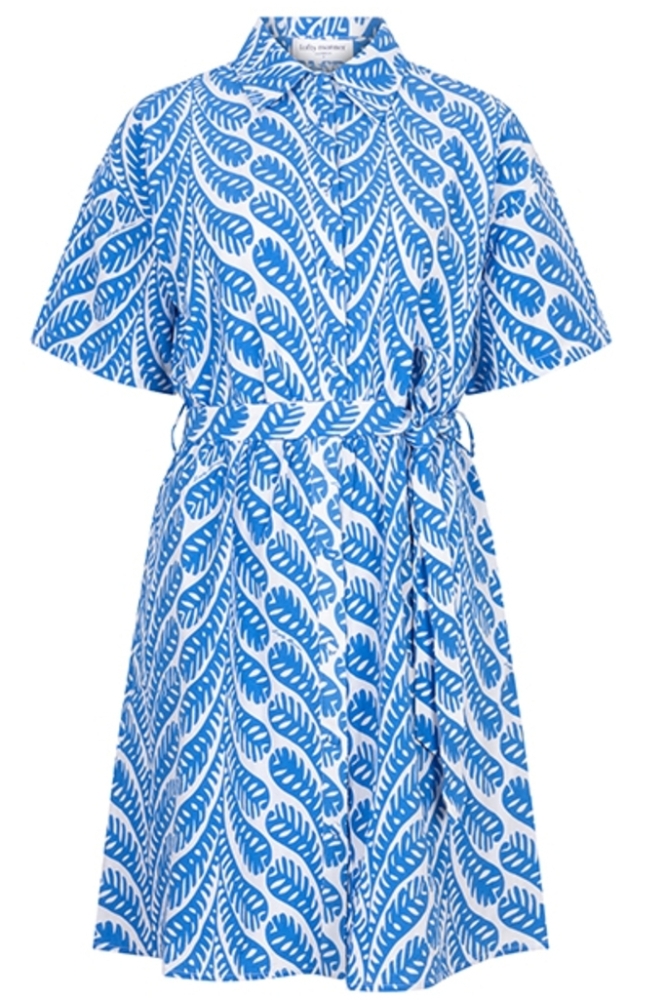 DRESS SIENNA QC23 808 lofty leaves print
